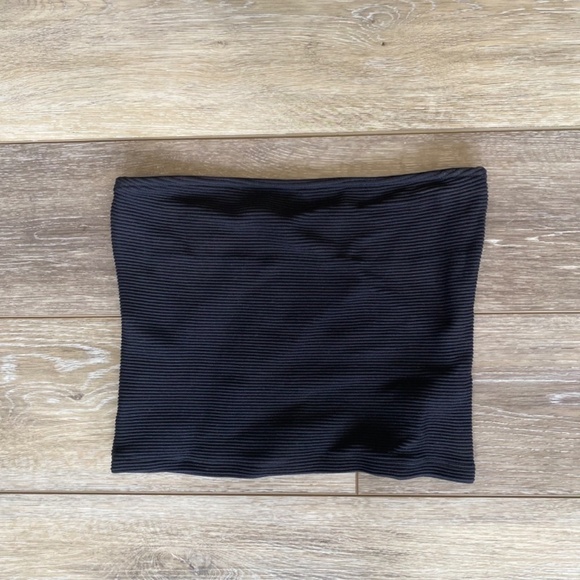 Dynamite Ribbed Strapless Bandeau Black XS - Picture 4 of 4